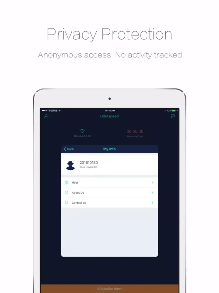 Ultraspeed VPN - Anonymous, Privacy and Unblock iPad 应用截图
