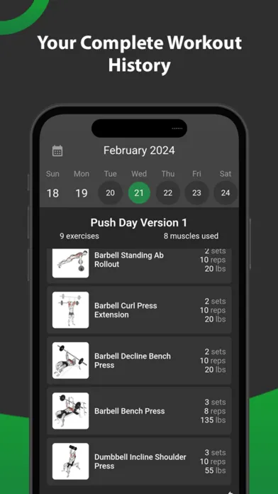 ภาพหน้าจอของ JustLift - Gym Tracker, Logger