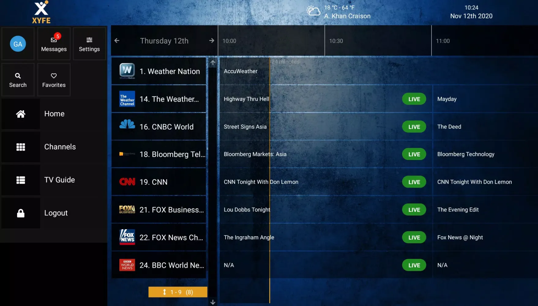 Screenshot di Carbon Player