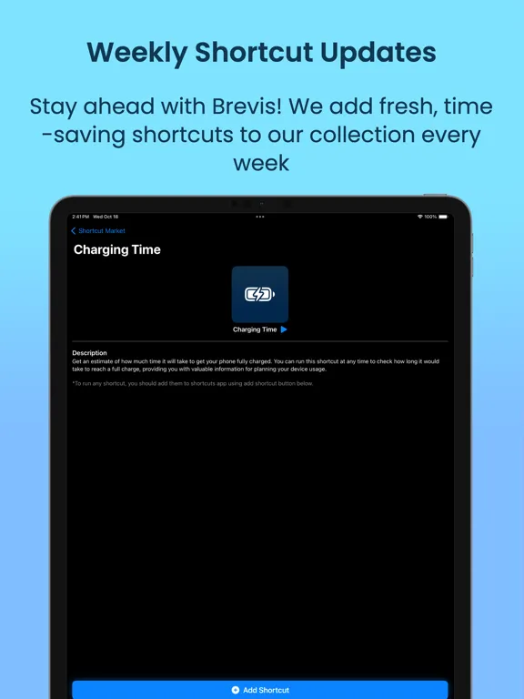 Captures d'écran de Shortcuts Automation Brevis iPad 