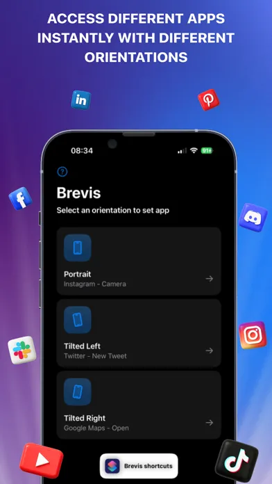 Captures d'écran de Shortcuts Automation Brevis