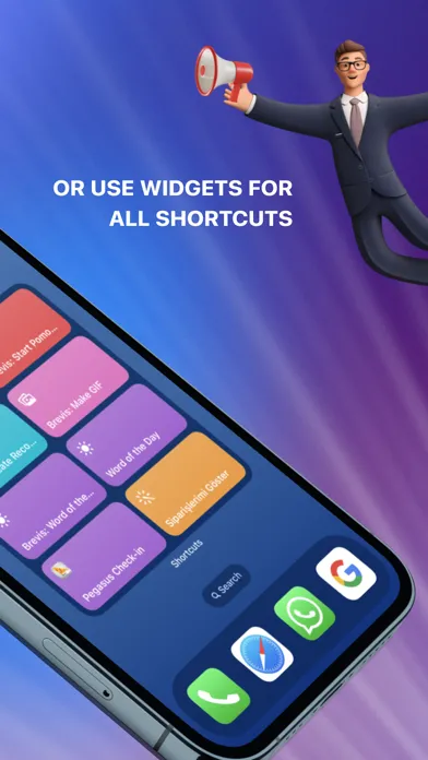 Captures d'écran de Shortcuts Automation Brevis
