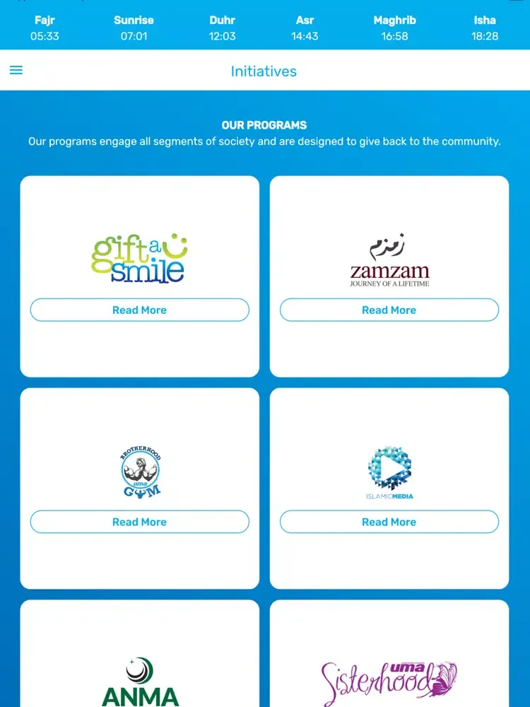 United Muslims of Australia iPad  스크린샷