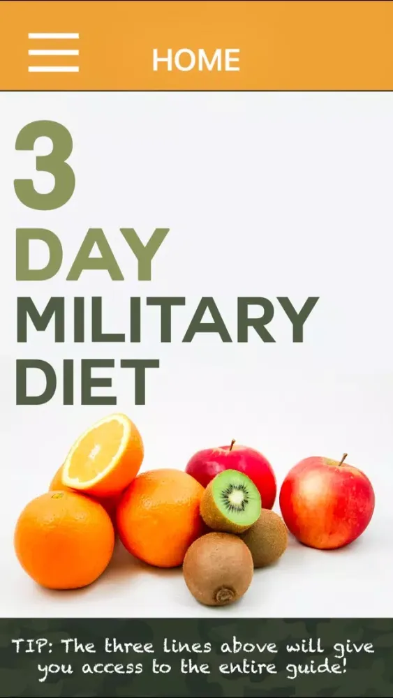 Tangkapan layar 3 Day Military Diet Guide