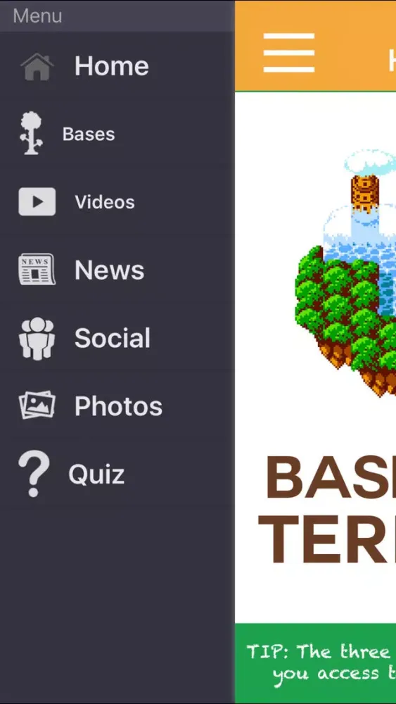 Ảnh chụp màn hình của Bases for Terraria Game
