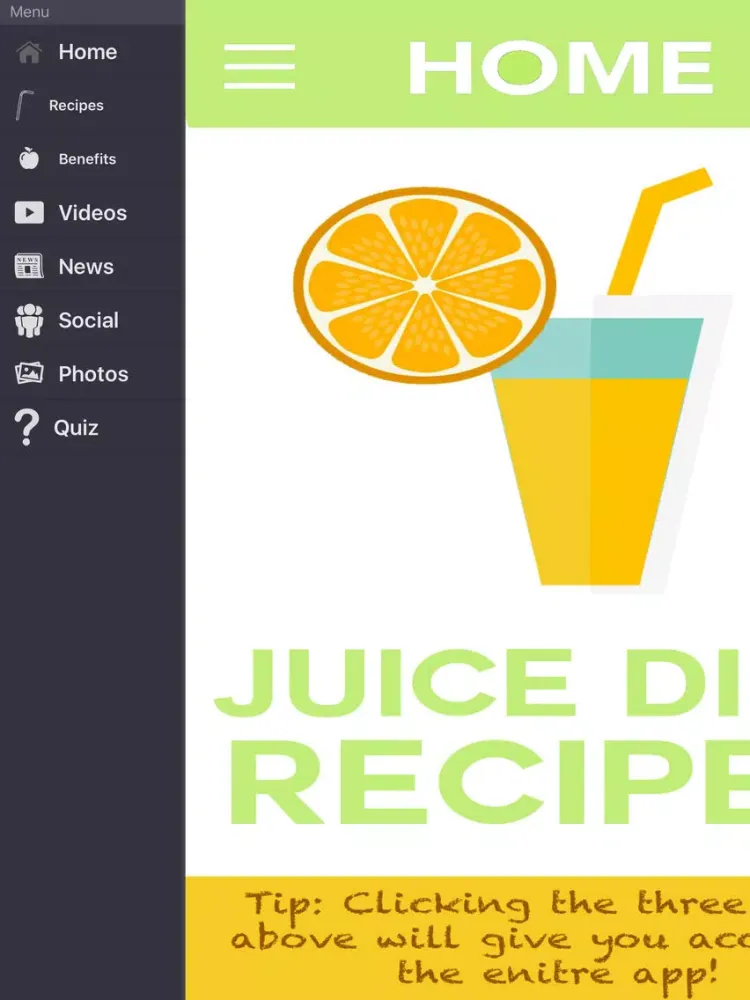Juice Diet Recipes For Detox & Cleansing iPad  Screenshots