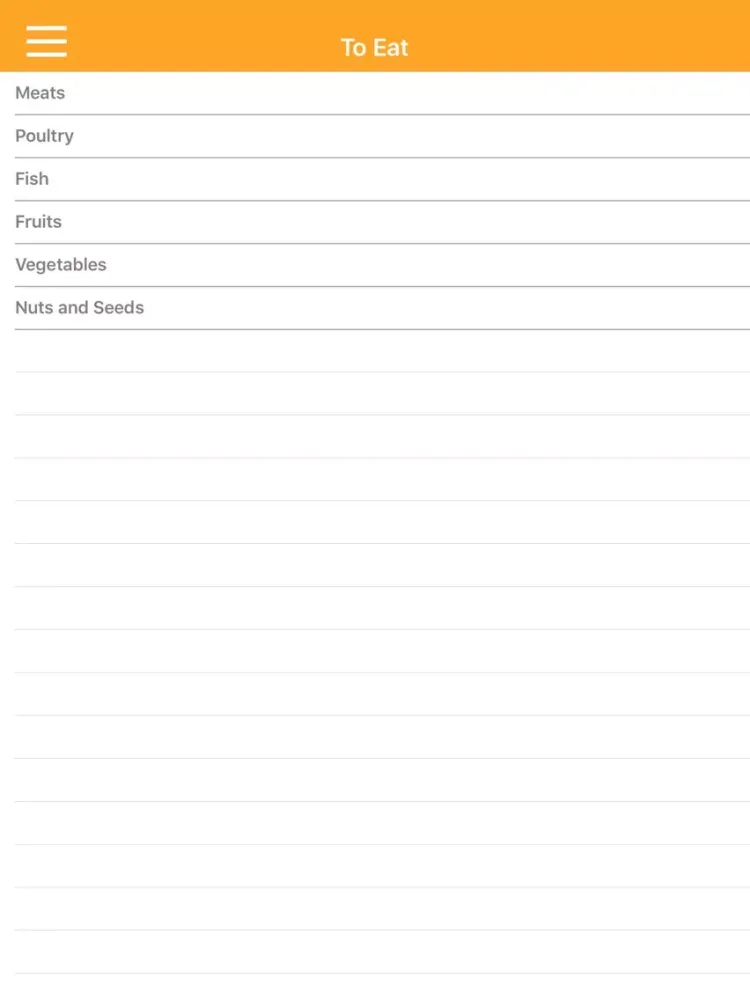 Zrzuty ekranu Paleo Diet Food List iPad 