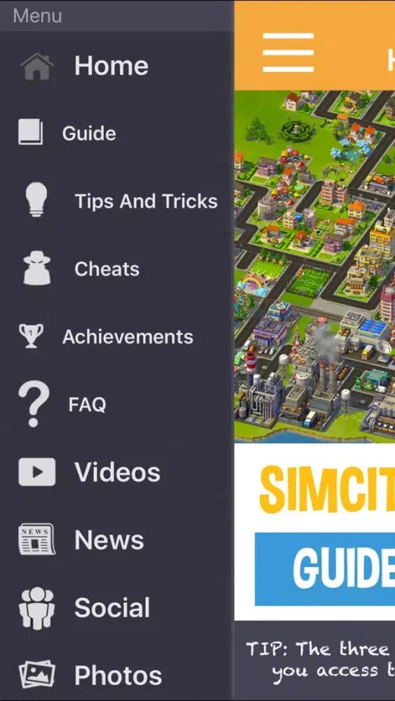 Capturas de tela do Companion Guide & Cheats For SimCity BuildIt :