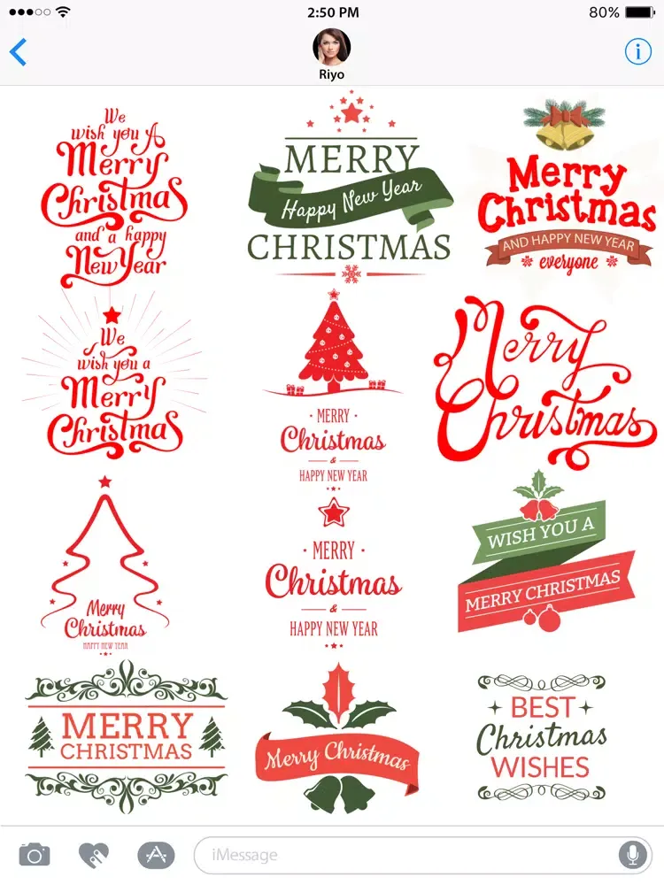 Captures d'écran de Merry Christmas stickers 2018 iPad 