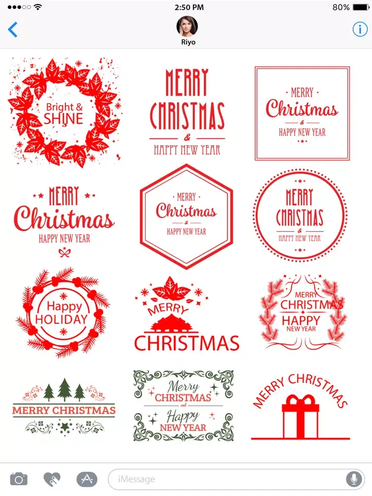 Captures d'écran de Merry Christmas stickers 2018 iPad 