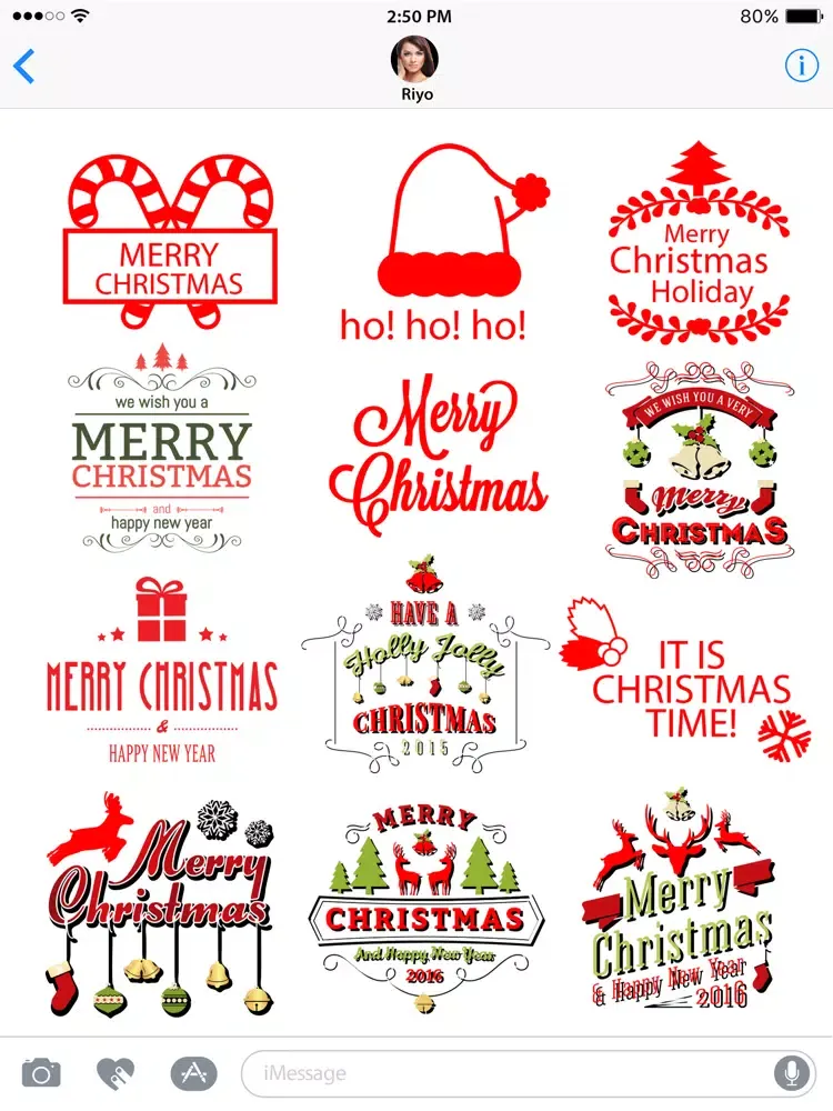 Captures d'écran de Merry Christmas stickers 2018 iPad 