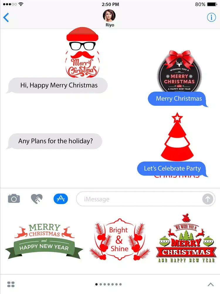 Captures d'écran de Merry Christmas stickers 2018 iPad 