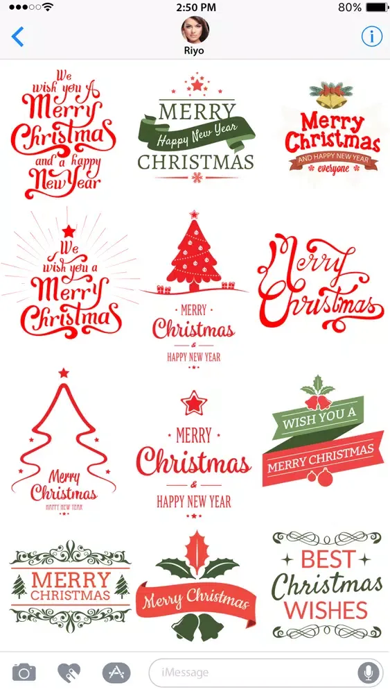 Captures d'écran de Merry Christmas stickers 2018
