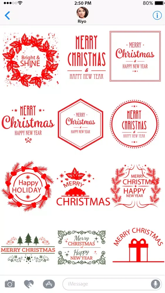 Captures d'écran de Merry Christmas stickers 2018