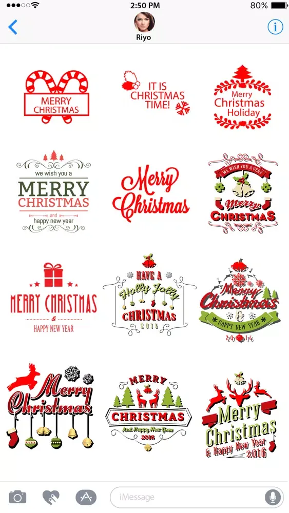 Captures d'écran de Merry Christmas stickers 2018