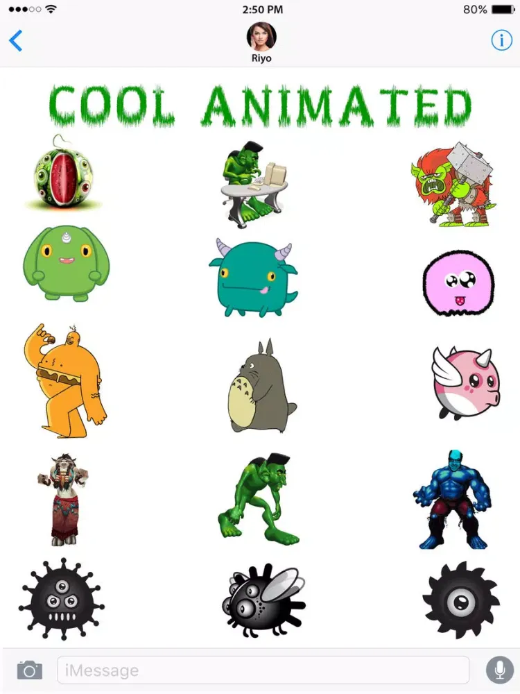 Capturas de pantalla de Monster Animated Stickers for iMessage App iPad 