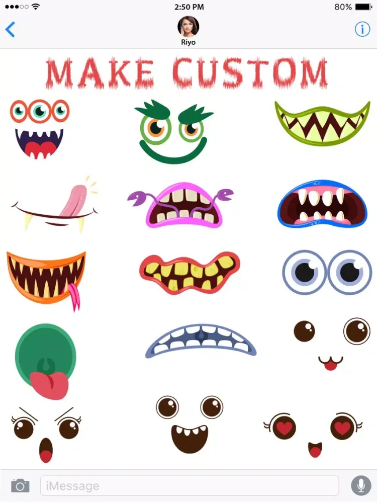 Capturas de pantalla de Monster Animated Stickers for iMessage App iPad 