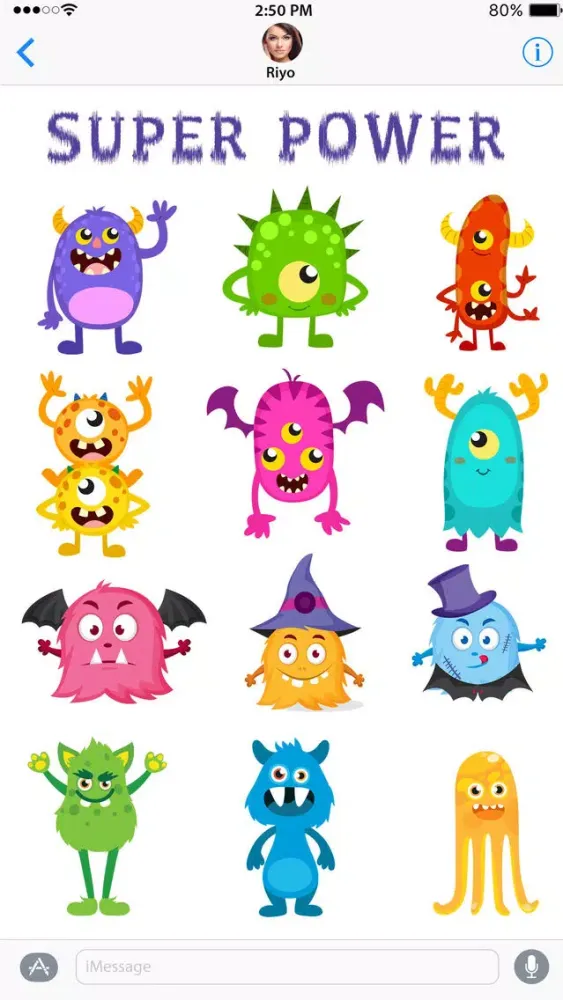 Capturas de pantalla de Monster Animated Stickers for iMessage App