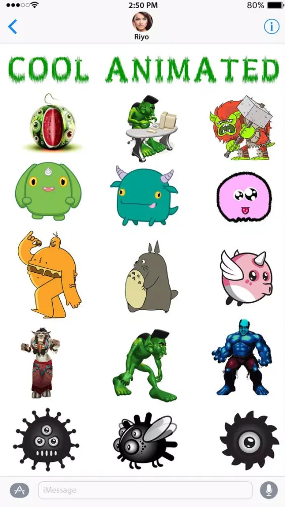 Capturas de pantalla de Monster Animated Stickers for iMessage App