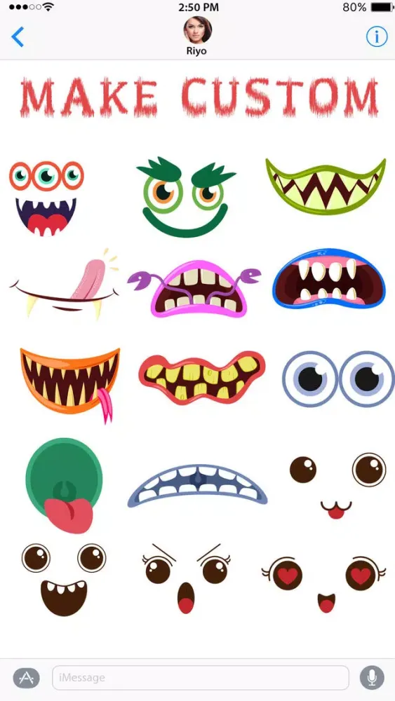 Capturas de pantalla de Monster Animated Stickers for iMessage App