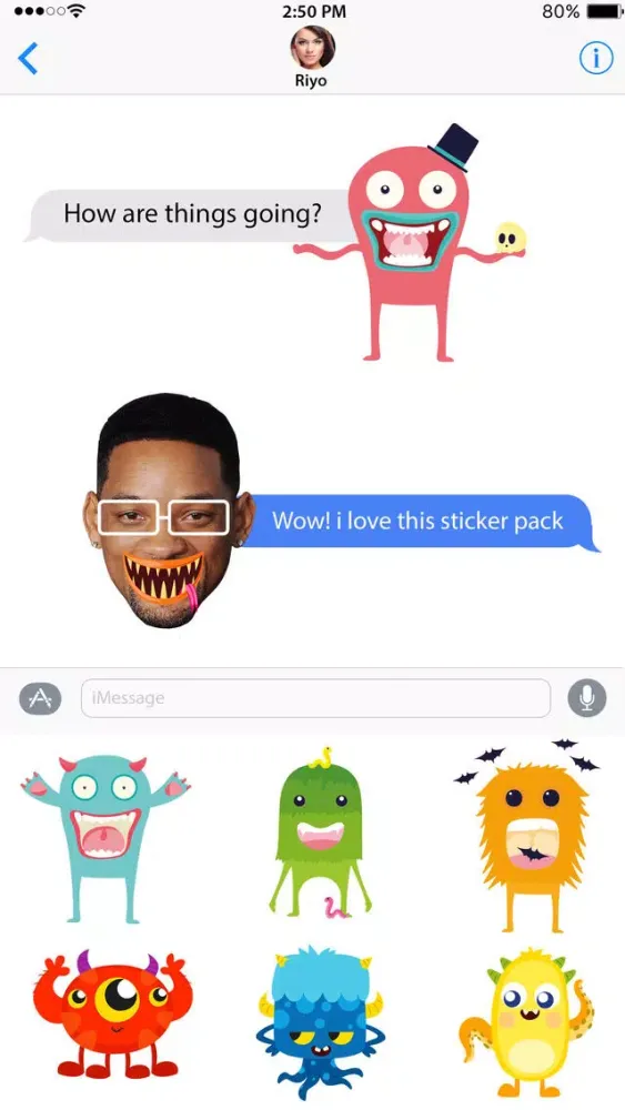 Capturas de pantalla de Monster Animated Stickers for iMessage App