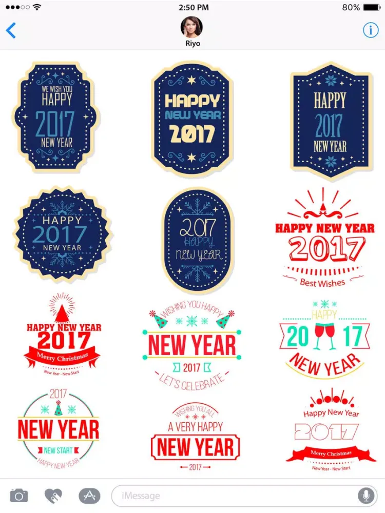 Zrzuty ekranu Happy New Year Countdown 2017 for iMessage Sticker iPad 