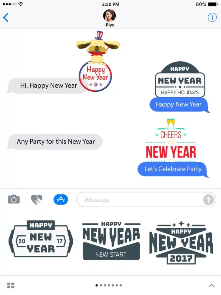 Zrzuty ekranu Happy New Year Countdown 2017 for iMessage Sticker iPad 