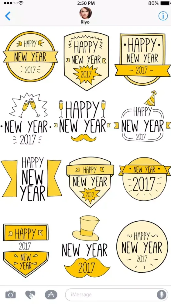 Zrzuty ekranu Happy New Year Countdown 2017 for iMessage Sticker
