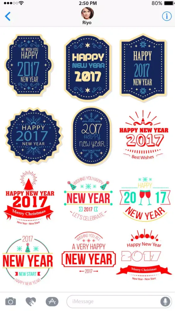 Zrzuty ekranu Happy New Year Countdown 2017 for iMessage Sticker