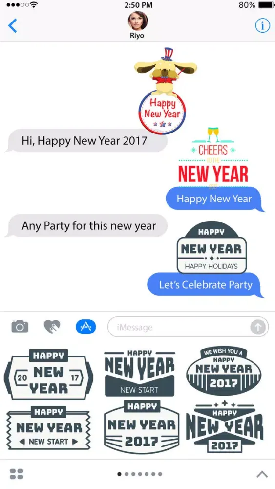 Zrzuty ekranu Happy New Year Countdown 2017 for iMessage Sticker
