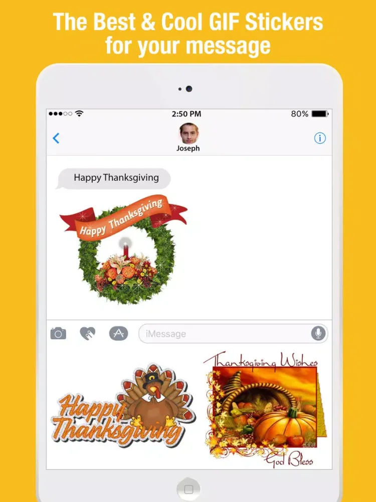 صور Thanksgiving Day Stickers for iMessage iPad 