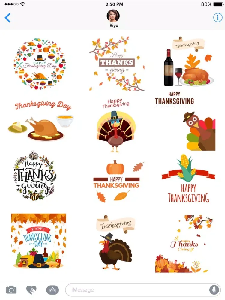 Capturas de tela do Thanksmoji - Thanksgiving Day Stickers iPad 