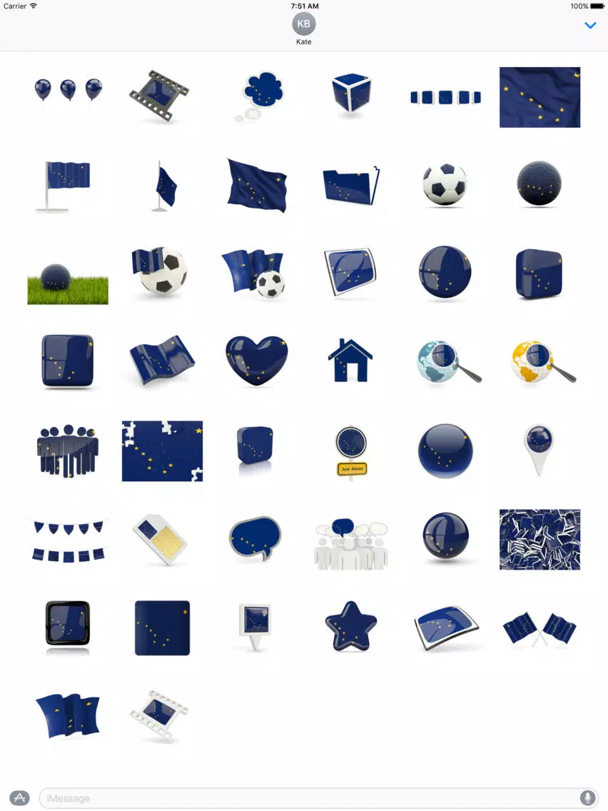 Alaska Flag Stickers iPad  스크린샷