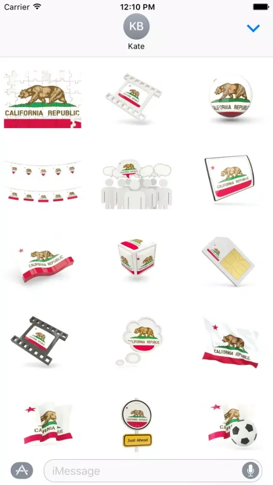 Ảnh chụp màn hình của California Flag Stickers