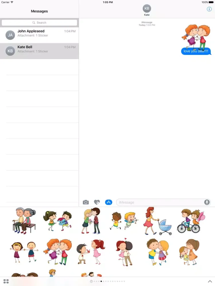 Tangkapan skrin Cute Kids Romance iPad 