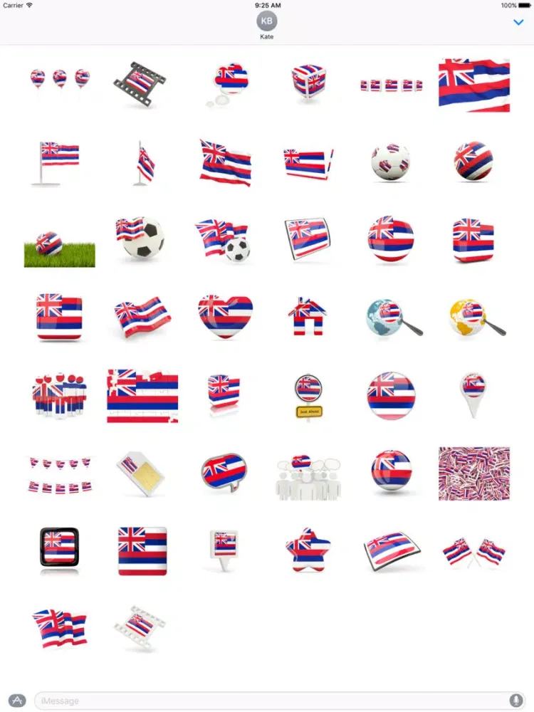 Captures d'écran de Hawaii Flag Stickers iPad 