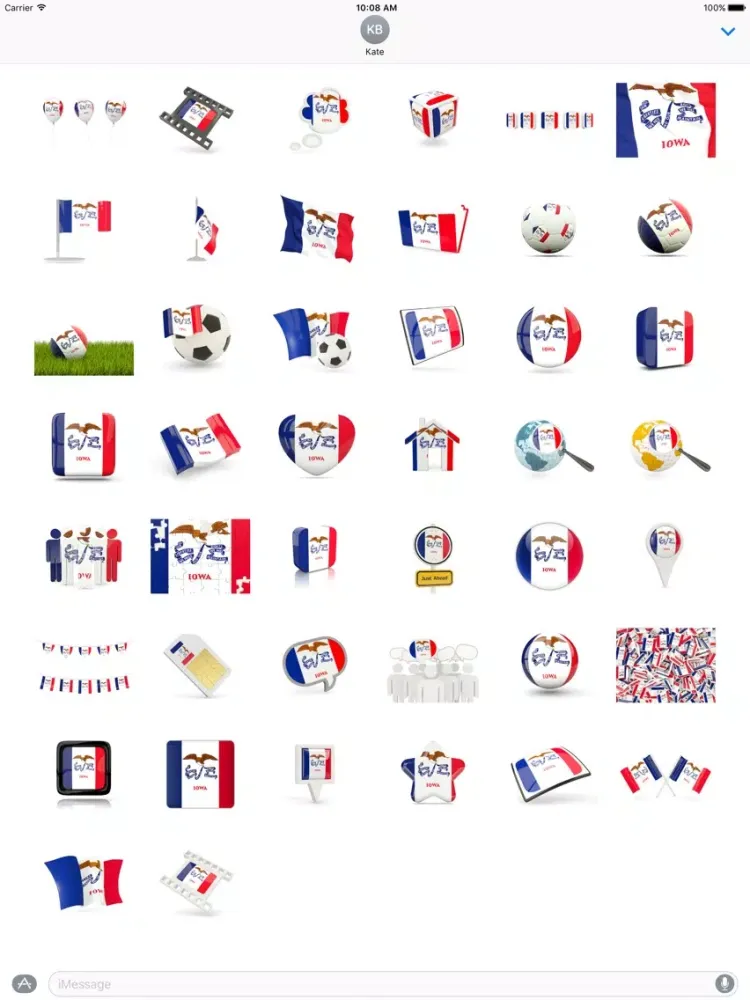 Iowa Flag Stickers iPad  Screenshots