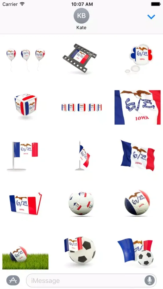 Iowa Flag Stickers Screenshots