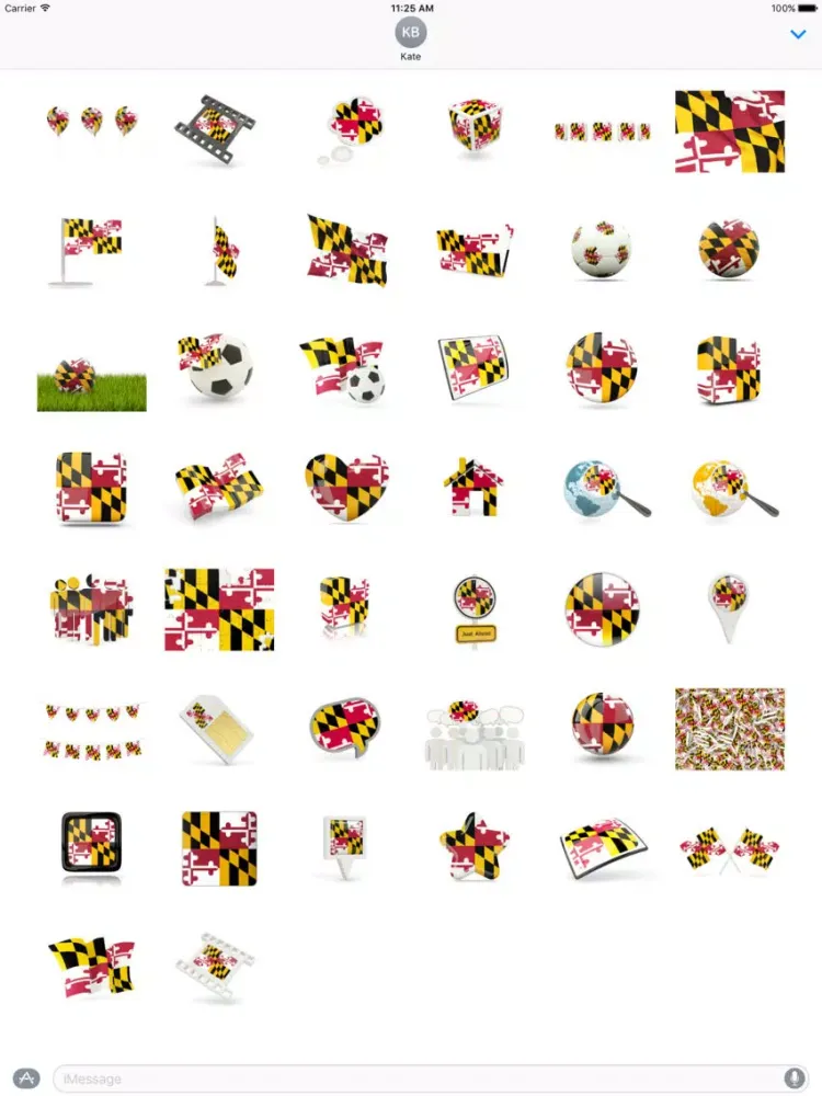 Maryland Flag Stickers iPad  স্ক্রিনশট