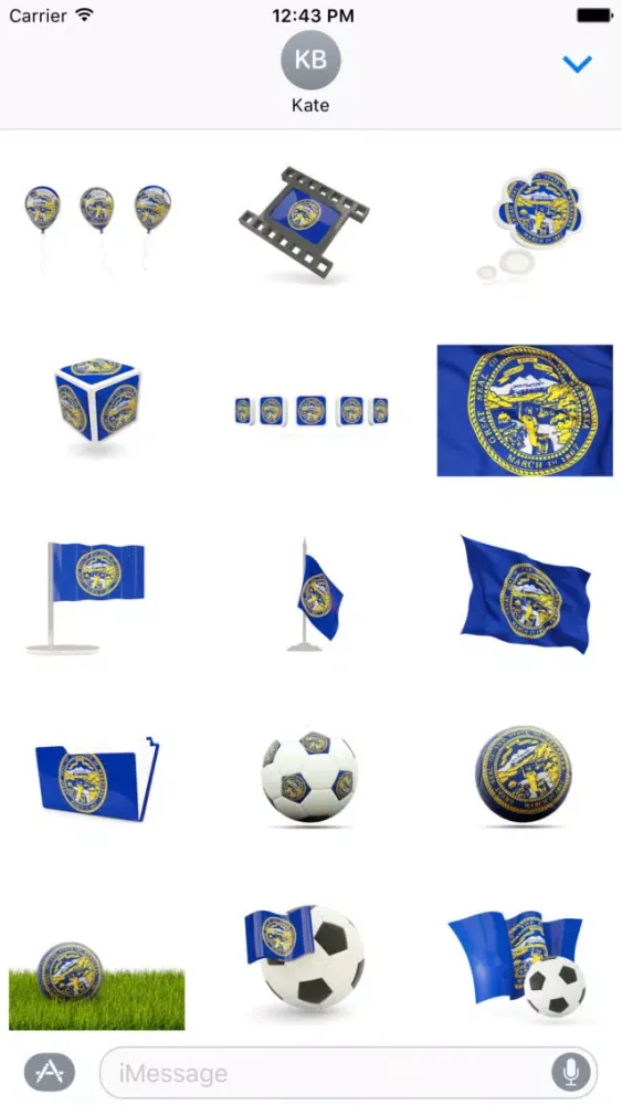 Nebraska Flag Stickers應用截圖