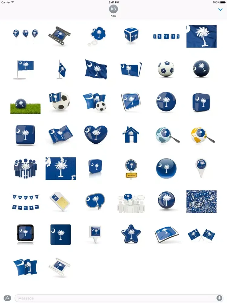 South Carolina Flag Stickers iPad  スクリーンショット