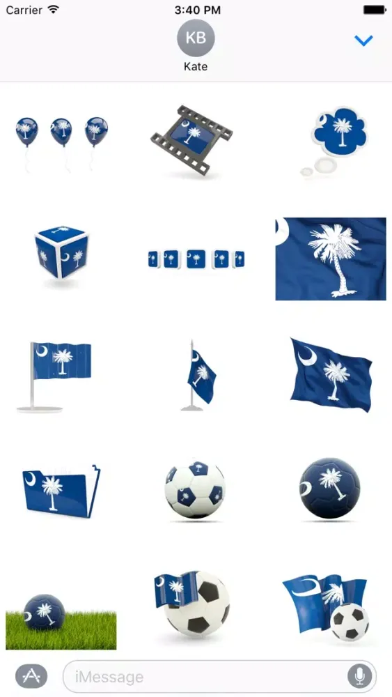 South Carolina Flag Stickers スクリーンショット