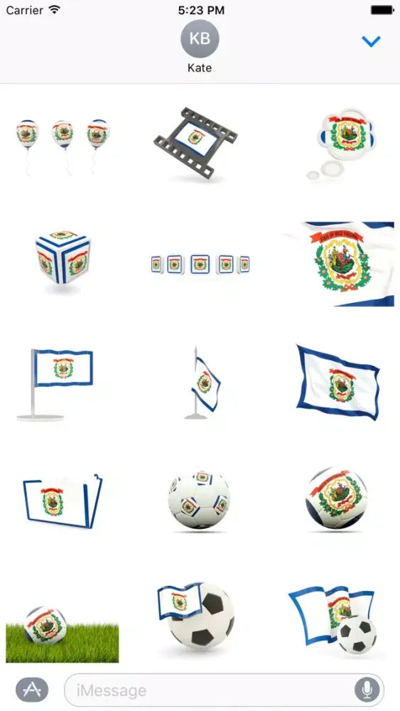 West Virginia Flag Stickers Ekran Görüntüleri