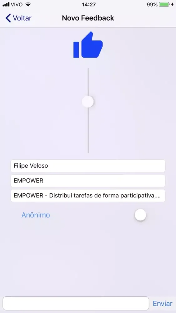 Me dê um Feedback スクリーンショット