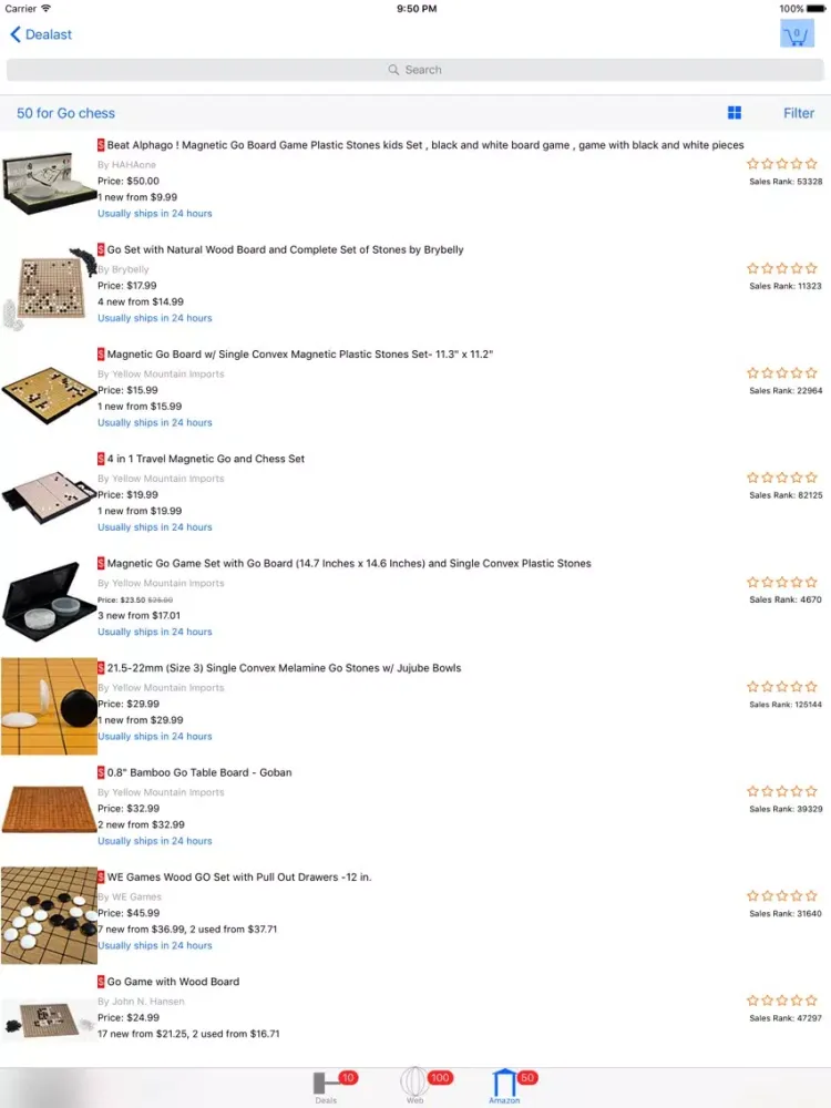 ภาพหน้าจอของ Dealast iPad 