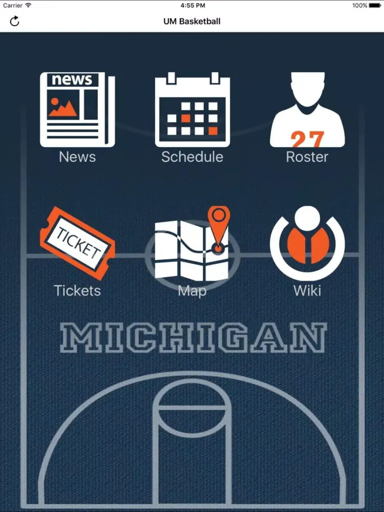 Basketball - UM Wolverines iPad  स्क्रीनशॉट