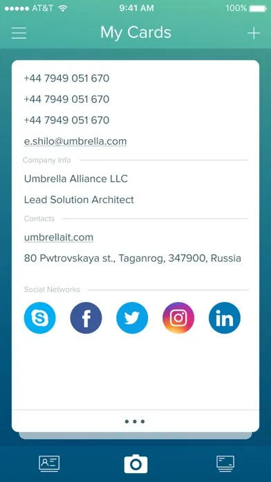 TakeMyCard Scan Business Cards Screenshots