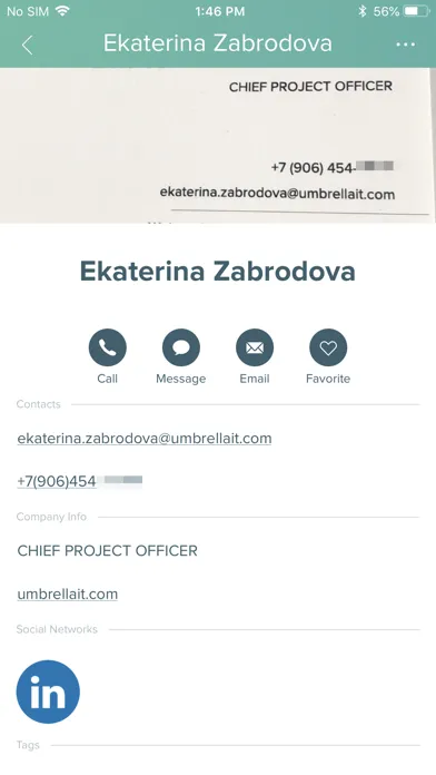 TakeMyCard Scan Business Cards Screenshots