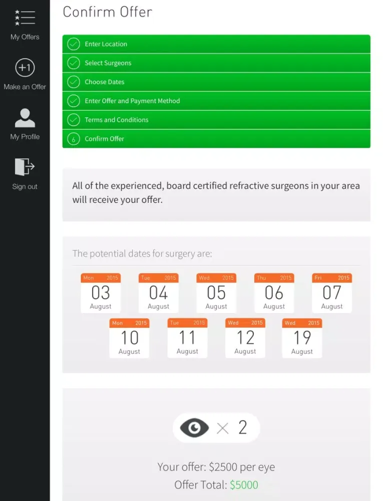 LASIK Name Your Price & Doctor iPad  Ekran Görüntüleri