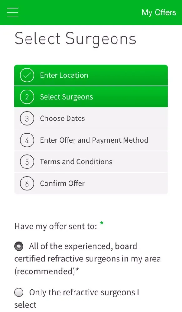 LASIK Name Your Price & Doctor Ekran Görüntüleri
